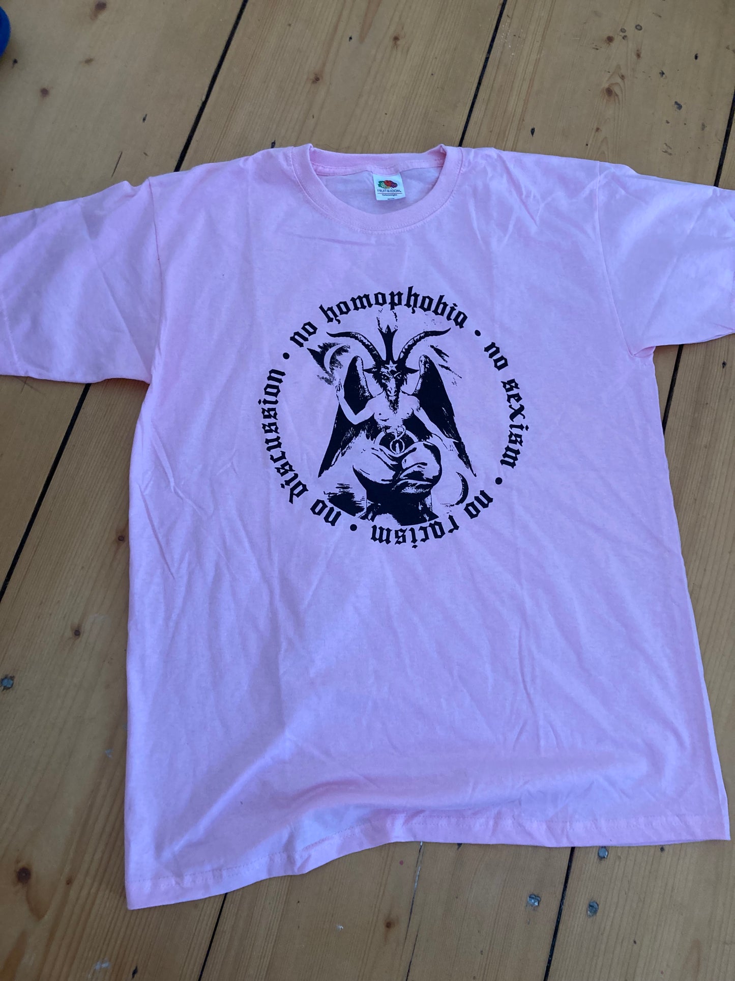 BAPHOMET NO RACISM, NO DISCUSSION SHIRT