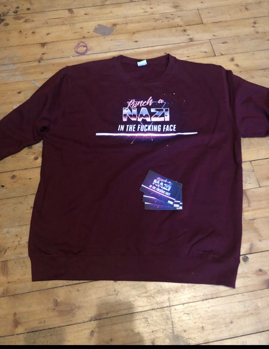 PUNCH A NAZI CREWNECK