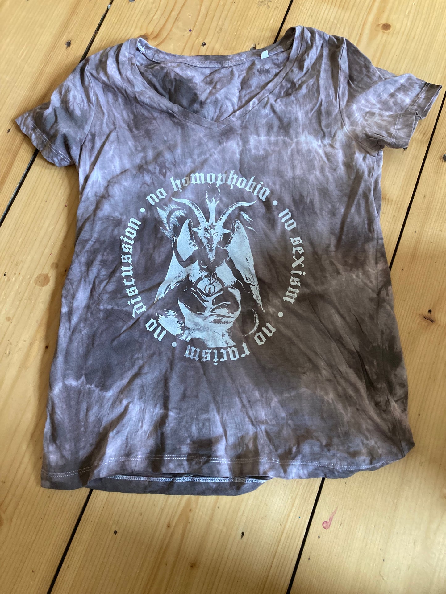 NO HOMOPHOBIA WOMEN V-NECK SHIRT