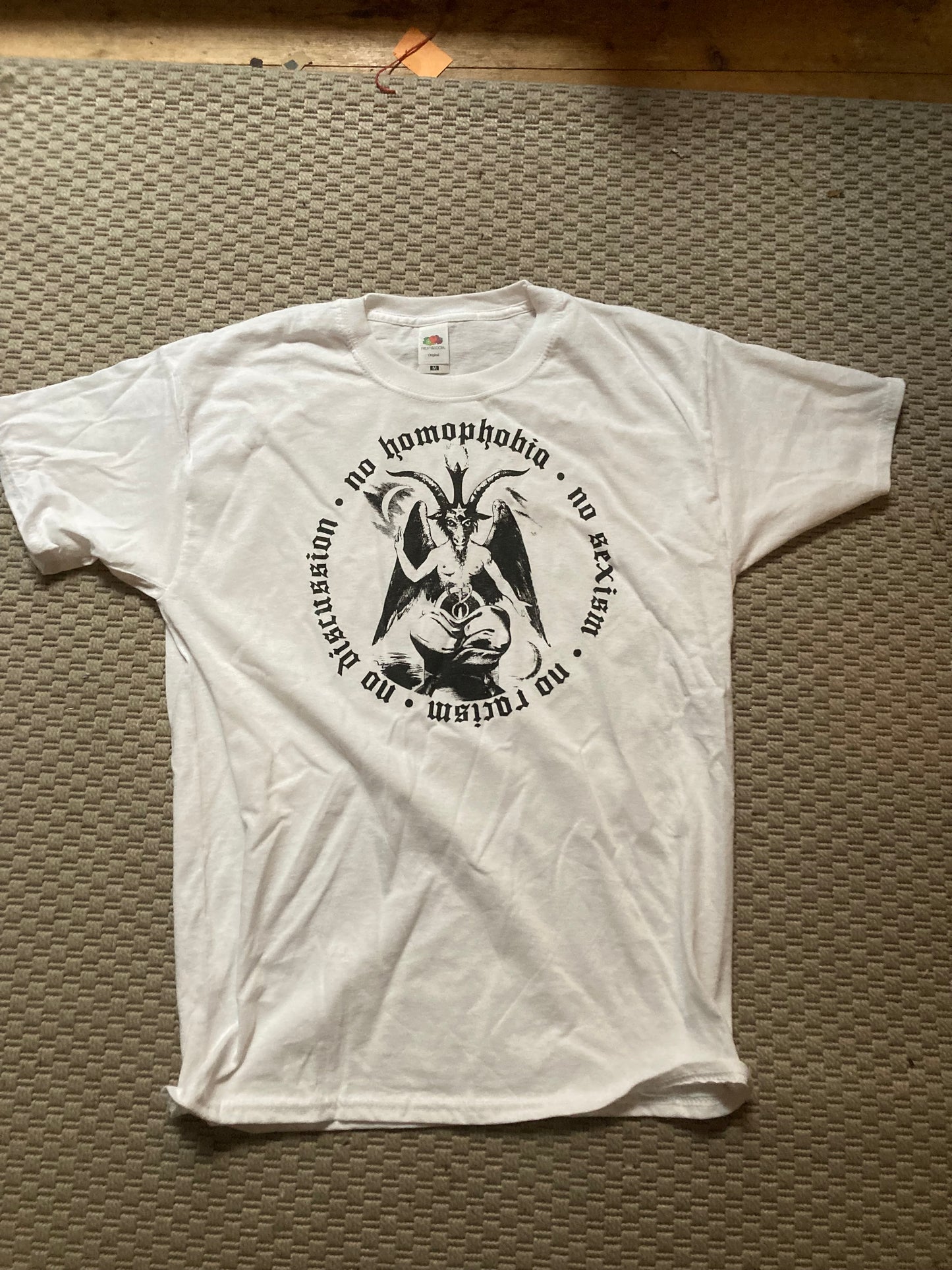 BAPHOMET NO RACISM, NO DISCUSSION SHIRT
