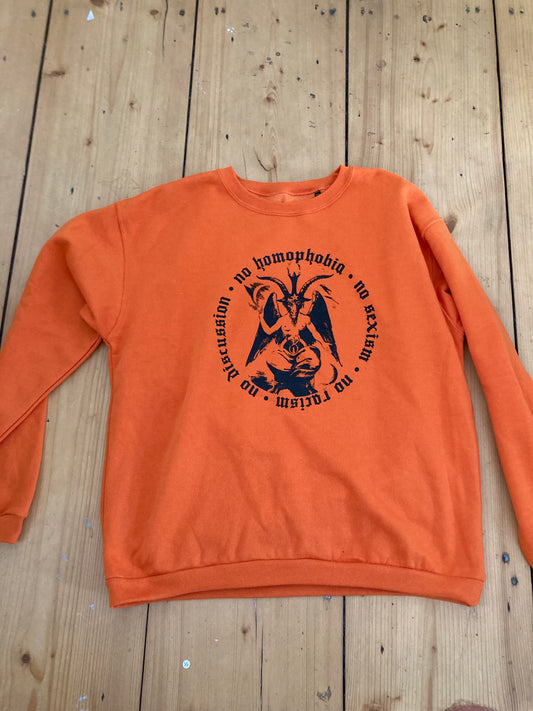 BAPHOMET NO RACISM, NO DISCUSSION CREWNECK
